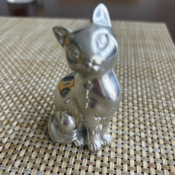 Whimsical Lenox cat silver salt and pepper shakers. In beautiful condition. - Picture 1 of 7